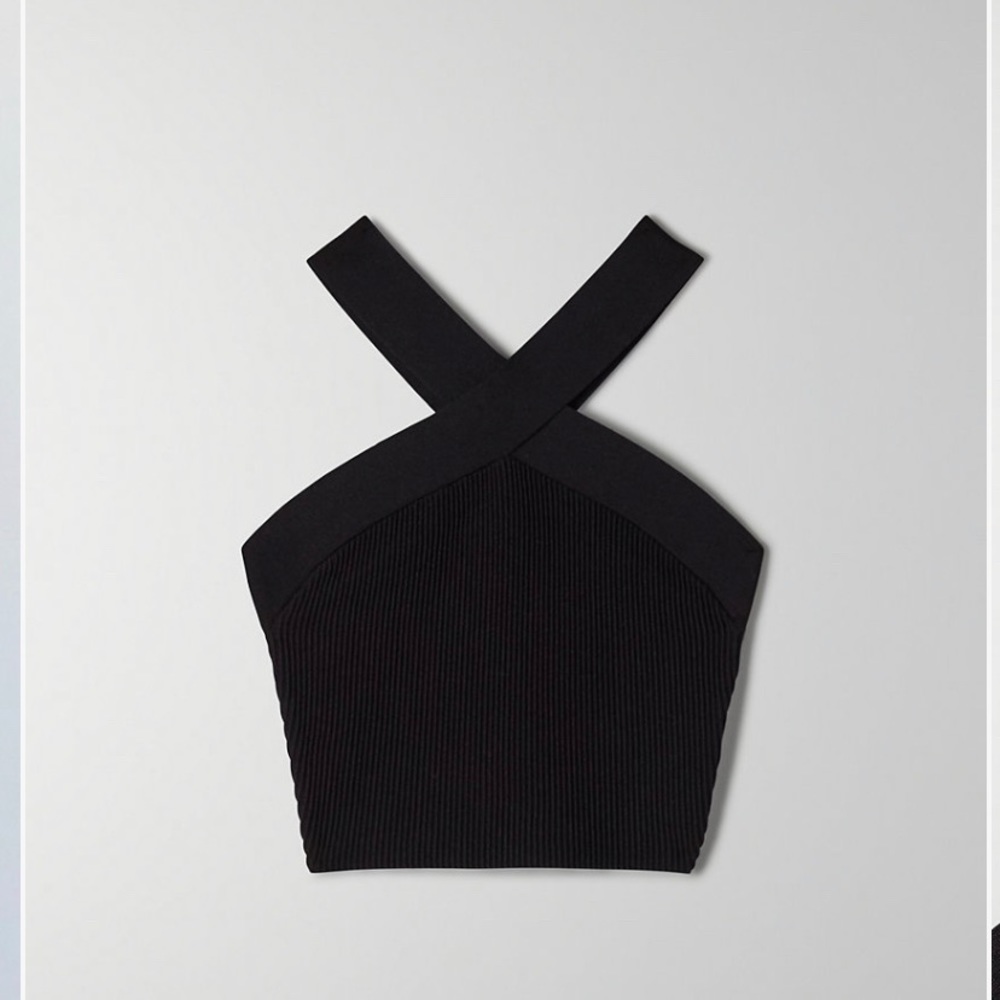 Babaton Sculpt Knit Cross Cropped Tank